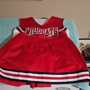 Red And White High School Cheerleader Matching Set